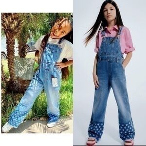 ZARA Mickey Mouse Disney Denim Overalls 4676|603